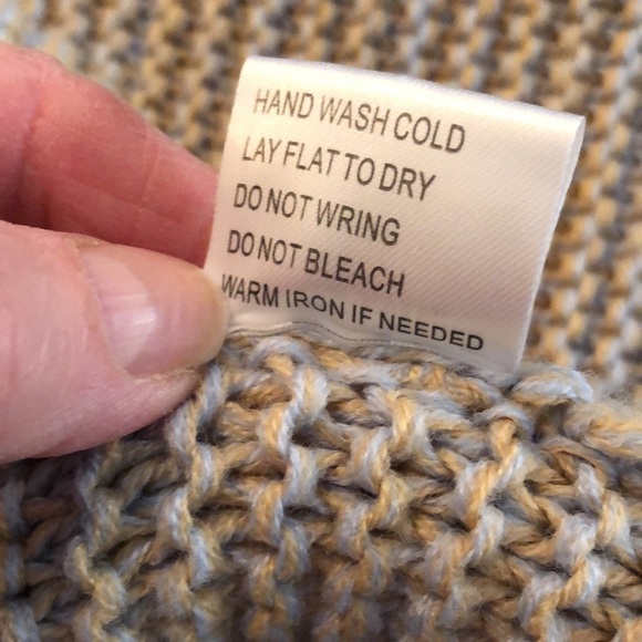 Nikkak Spaced Dyed Yarn Long Ballon Sleeve Cardigan Sweater Size M - Picture 9 of 9